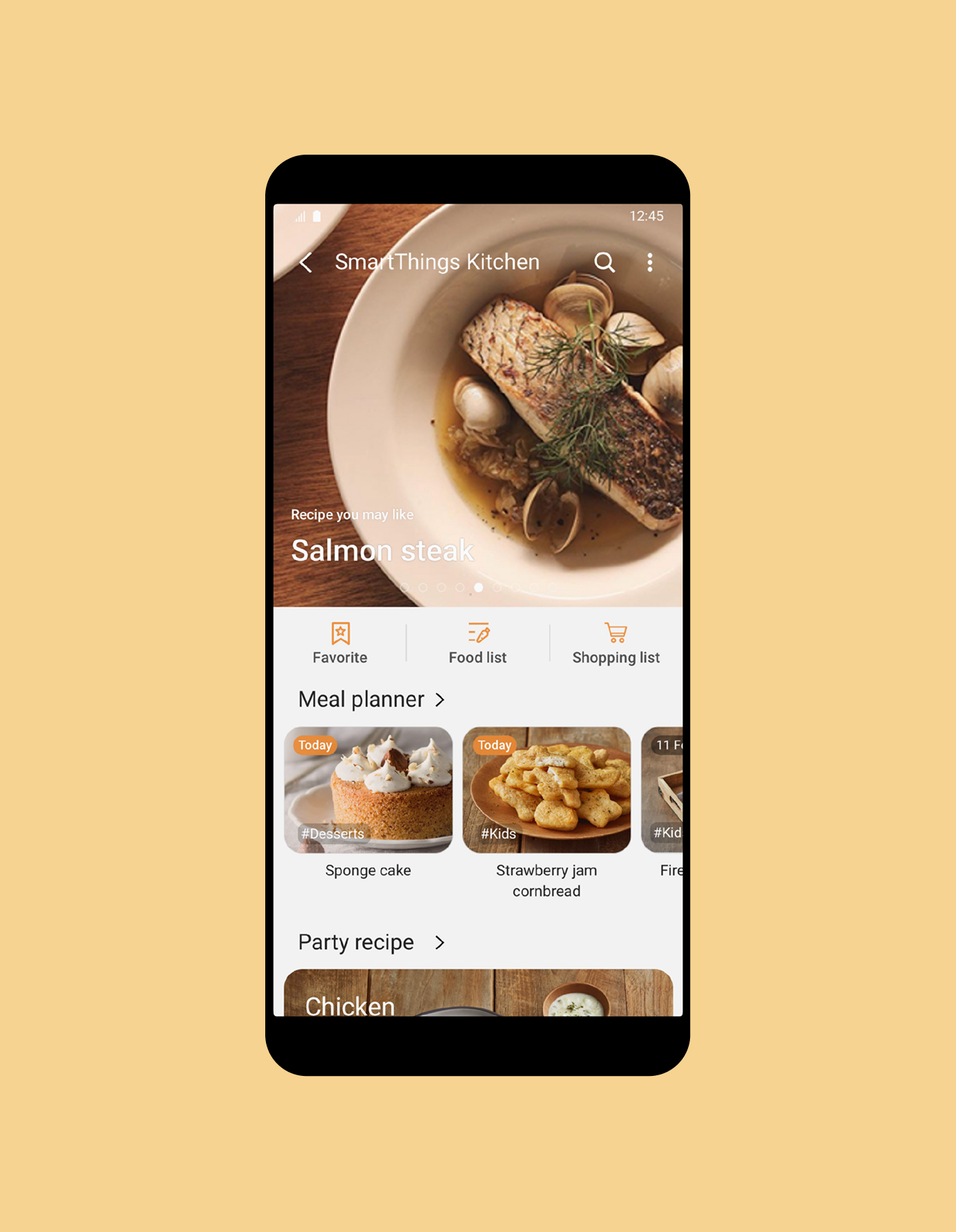 Samsung SmartThings Cooking App