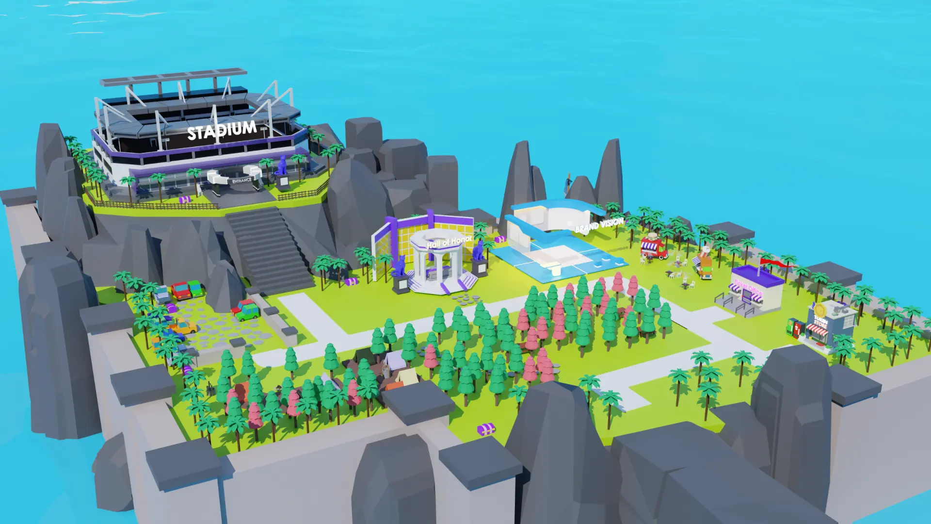 Volcanic Island 스타디움 구역